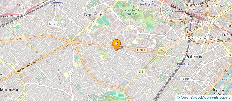 localisation de l'entreprise CABINET EXPERTISE P JOUGLEUX à NANTERRE