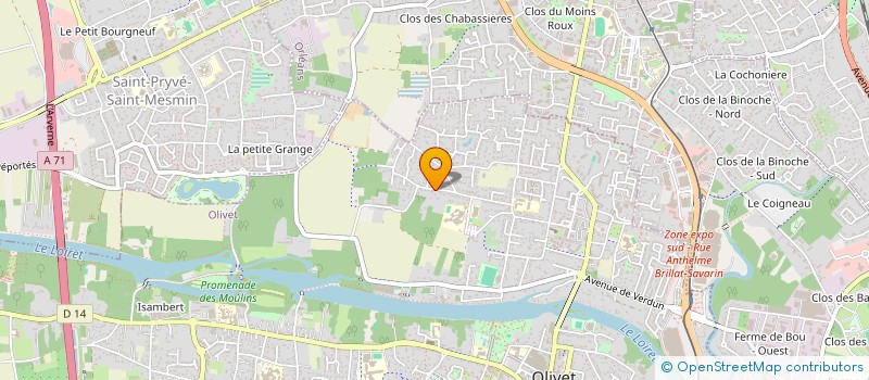 localisation de l'entreprise CABINET F. JUCHEREAU à OLIVET