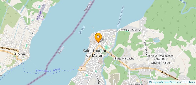 localisation de l'entreprise CABINET FIDUC ET CONSEILS OUEST GUYANAIS à SAINT-LAURENT-DU-MARONI