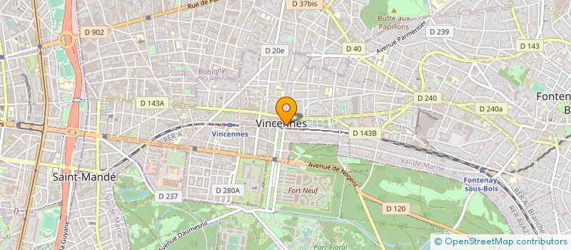 localisation de l'entreprise CABINET FOURNY à VINCENNES