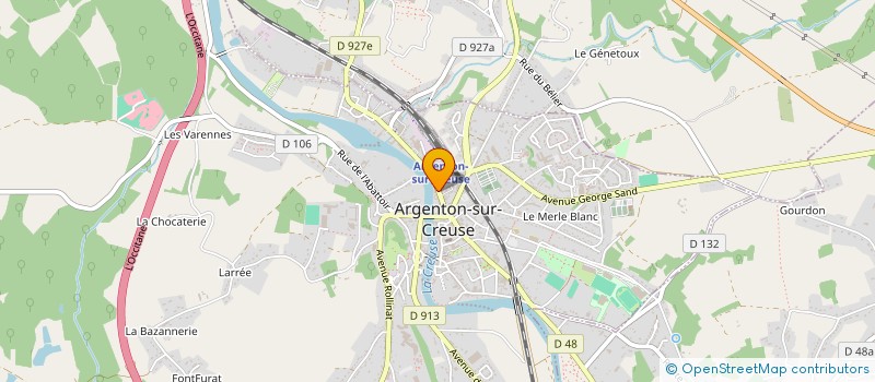 localisation de l'entreprise CABINET FRANCOIS GLAUDET à ARGENTON-SUR-CREUSE