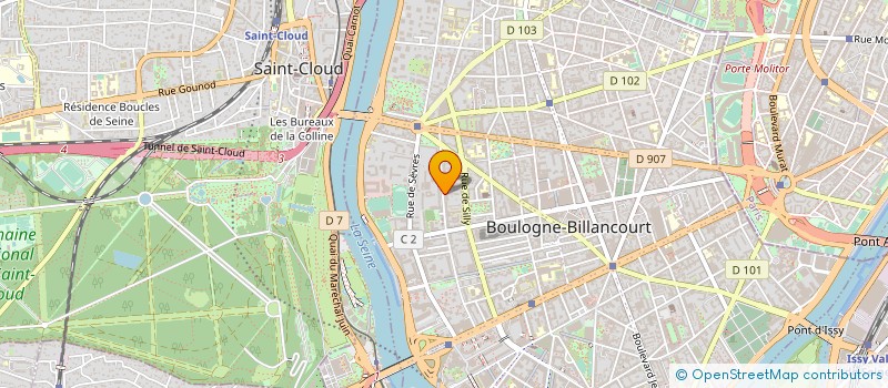 localisation de l'entreprise CABINET G. BERTRAND G. D'ALINCOURT à BOULOGNE-BILLANCOURT
