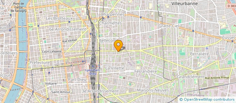localisation de l'entreprise CABINET GESTION IMMOBILIERE BELLECOMBE  LYON