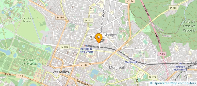 localisation de l'entreprise CABINET GESTION TRAITEMENT INFORMATIQUE à VERSAILLES