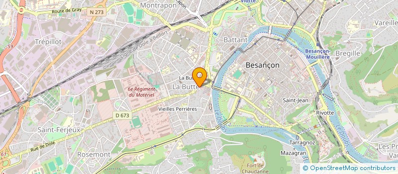 localisation de l'entreprise CABINET GROBOST à BESANCON