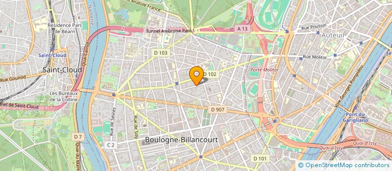 localisation de l'entreprise CABINET GUILLERMAIN ROSATO à BOULOGNE-BILLANCOURT