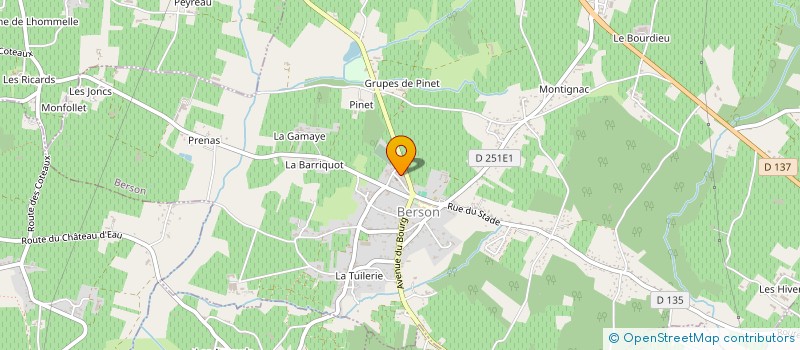 localisation de l'entreprise CABINET HENRI MARTIN à BERSON