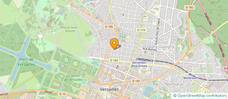localisation de l'entreprise CABINET HERVIOU - DEBACHY à VERSAILLES