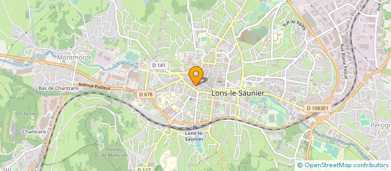 localisation de l'entreprise CABINET IMMOBILIER RIFFIOD à LONS-LE-SAUNIER