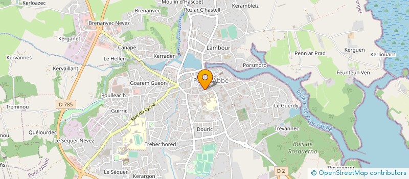 localisation de l'entreprise CABINET IMMOBILIER ROZENN MELSCOET à PONT-L'ABBE