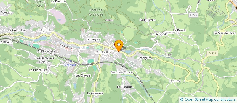 localisation de l'entreprise CABINET INFIRMIER A.M BARRE VILLENEUVE ET C. VUILLEMIN  CRANSAC