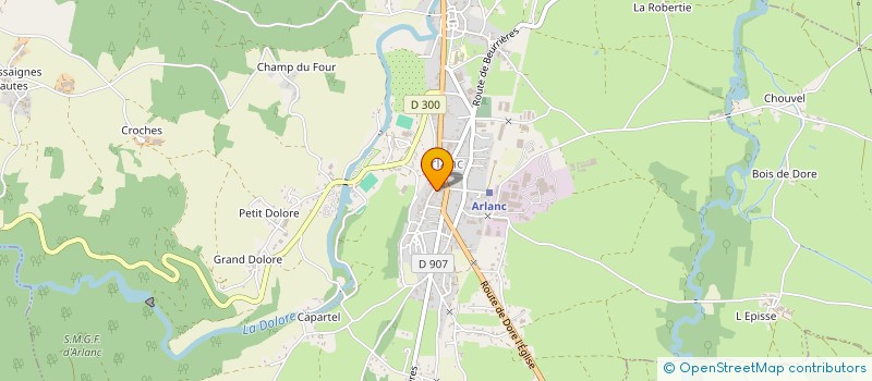 localisation de l'entreprise CABINET INFIRMIER ARLANC  ARLANC