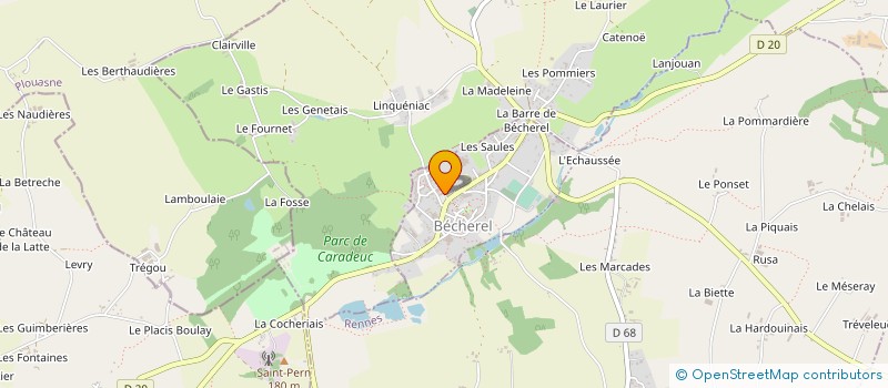 localisation de l'entreprise CABINET INFIRMIER BECHEREL  BECHEREL