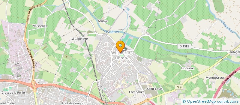 localisation de l'entreprise CABINET INFIRMIER BOUJANAIS  BOUJAN-SUR-LIBRON