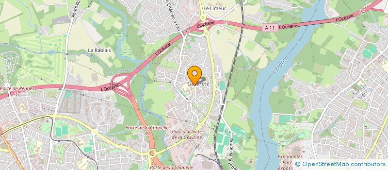 localisation de l'entreprise CABINET INFIRMIER CHAPELAIN  LA CHAPELLE-SUR-ERDRE