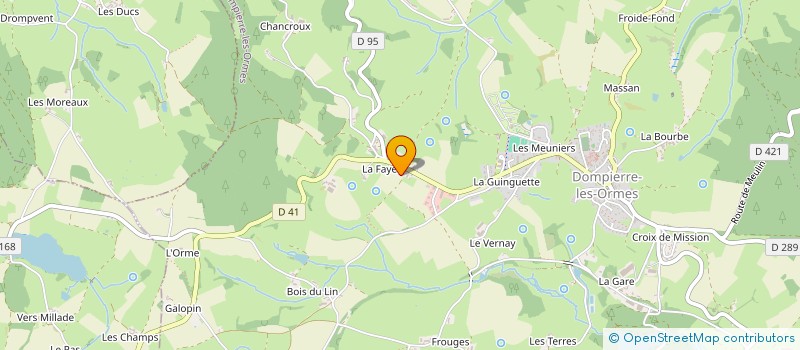 localisation de l'entreprise CABINET INFIRMIER COURTOIS-BAILLY / FAVRE  DOMPIERRE-LES-ORMES