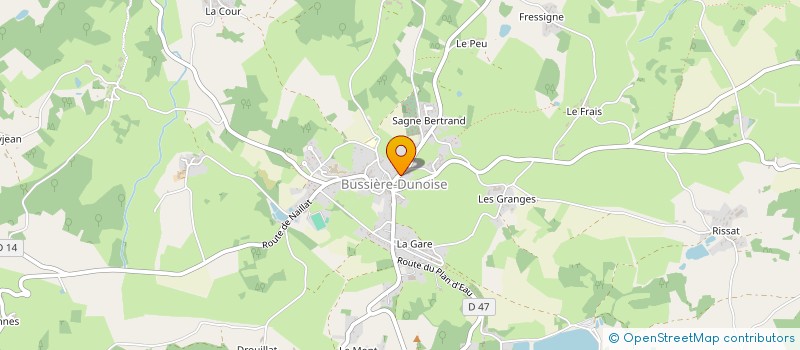 localisation de l'entreprise CABINET INFIRMIER DE BUSSIERE DUNOISE à BUSSIERE-DUNOISE