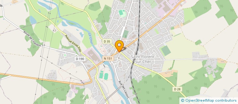 localisation de l'entreprise CABINET INFIRMIER DE L'AVENUE GABRIEL DORDAIN  SAINT-FLORENT-SUR-CHER