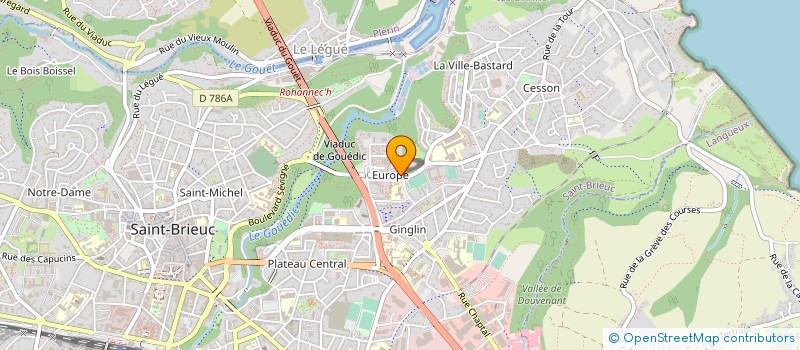 localisation de l'entreprise CABINET INFIRMIER DE L'EUROPE SCM à SAINT-BRIEUC