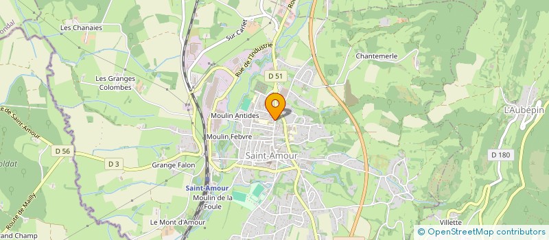 localisation de l'entreprise CABINET INFIRMIER DE SAINT AMOUR  SAINT-AMOUR