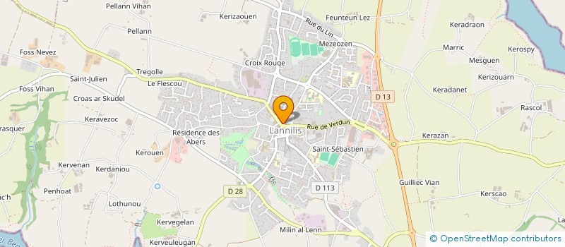 localisation de l'entreprise CABINET INFIRMIER DES 2 ABERS  LANNILIS