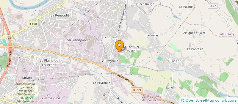 localisation de l'entreprise CABINET INFIRMIER DU POLE DE SANTE DE CUNAC  CUNAC