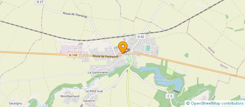 localisation de l'entreprise CABINET INFIRMIER KARINE POTHET  AYRON