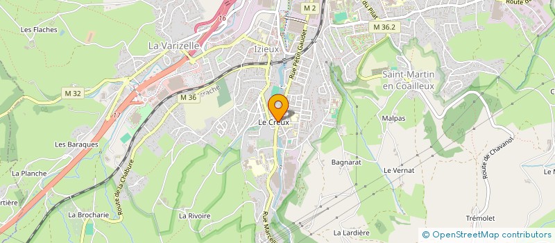 localisation de l'entreprise CABINET INFIRMIER LE CREUX IZIEUX à SAINT-CHAMOND
