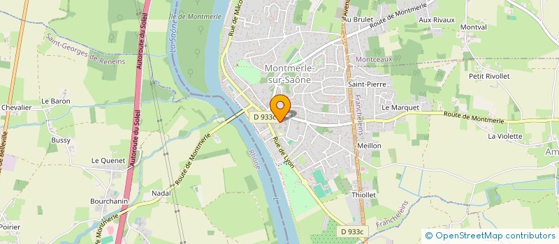 localisation de l'entreprise CABINET INFIRMIER LES BORDS DE SAONE  MONTMERLE-SUR-SAONE