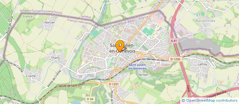 localisation de l'entreprise CABINET INFIRMIER RICHARD  SAINT-JULIEN-EN-GENEVOIS