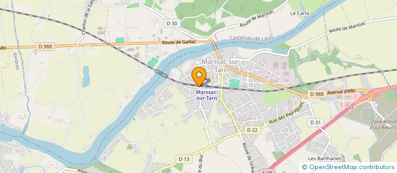 localisation de l'entreprise CABINET INFIRMIER SAINT ORENS  MARSSAC-SUR-TARN