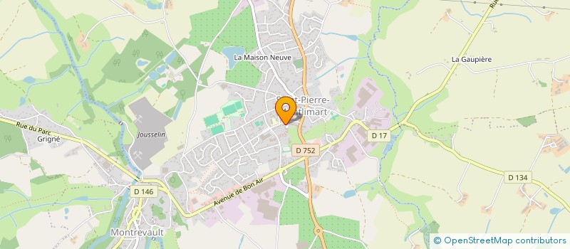 localisation de l'entreprise CABINET INFIRMIER ST PIERRE à MONTREVAULT-SUR-EVRE