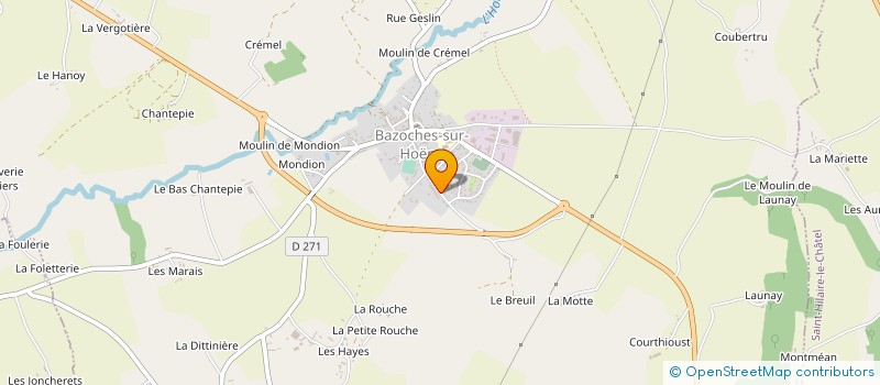 localisation de l'entreprise CABINET INFIRMIERES BBS à BAZOCHES-SUR-HOENE