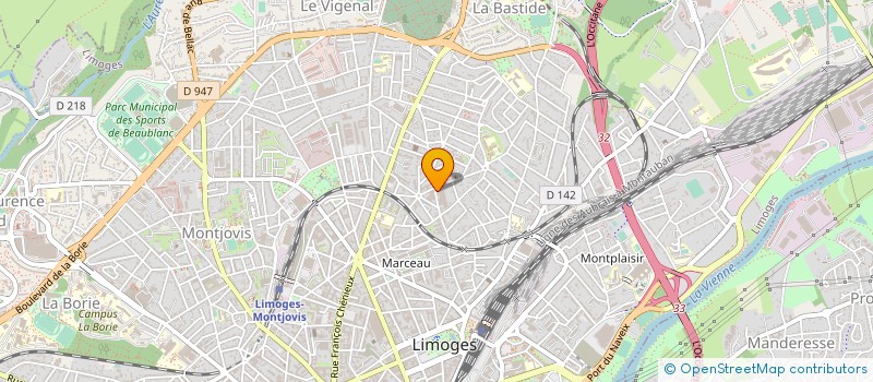 localisation de l'entreprise CABINET J.P DESBORDES à LIMOGES