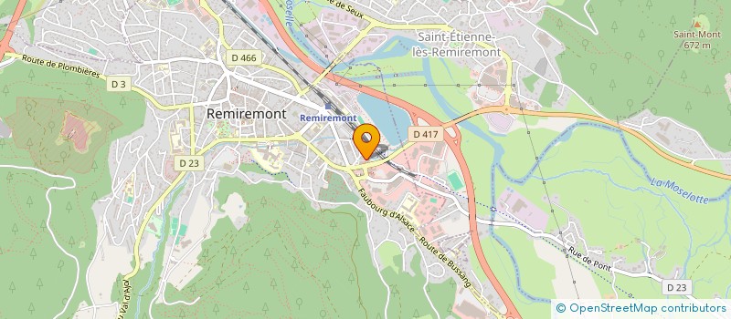localisation de l'entreprise CABINET JACQUEL ET ASSOCIES - GEOMETRES-EXPERTS à REMIREMONT