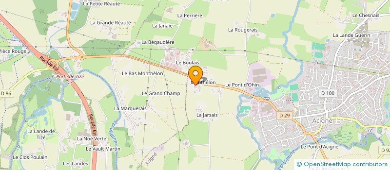 localisation de l'entreprise CABINET JAMAIN à ACIGNE