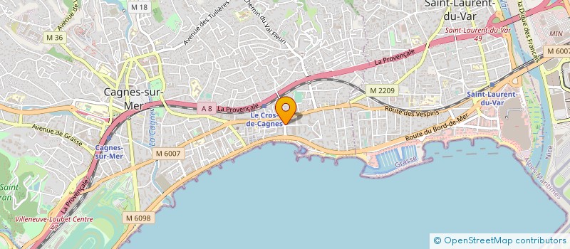 localisation de l'entreprise CABINET JC DOR SARL à CAGNES-SUR-MER