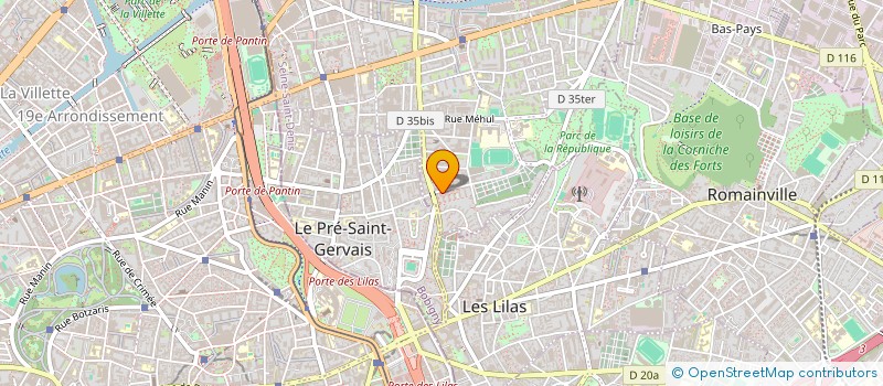 localisation de l'entreprise CABINET JCA JURISTES & COMPTABLES ASSOC à PANTIN