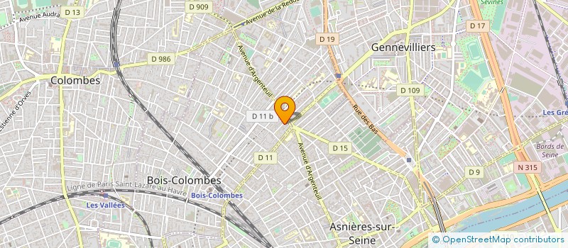 localisation de l'entreprise CABINET JUSTINE PASQUIER-MEUNIER à BOIS-COLOMBES