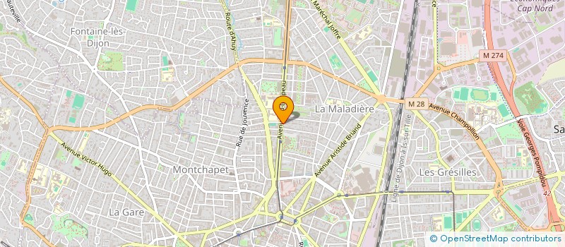 localisation de l'entreprise CABINET KINES DRAPEAU  DIJON