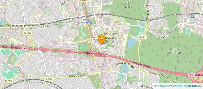 localisation de l'entreprise CABINET KSSR KINE SPORT SANTE REEDUCATION  CHAMPS-SUR-MARNE