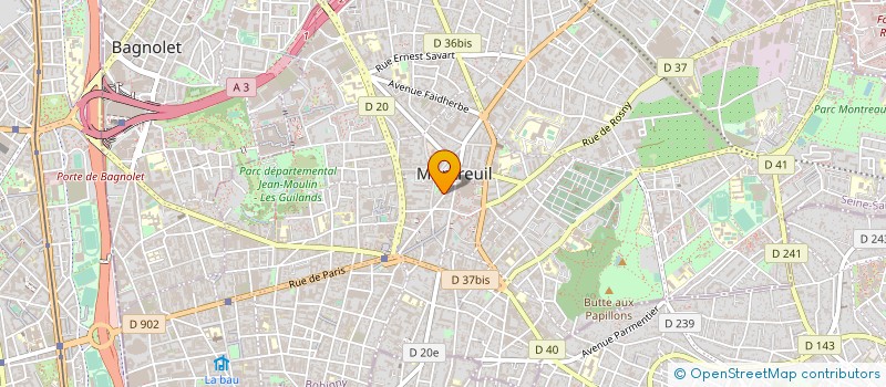 localisation de l'entreprise CABINET LARIGAUDRY à MONTREUIL