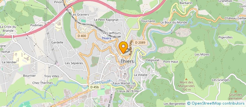 localisation de l'entreprise CABINET MASSO KINESITHERAPIE  THIERS