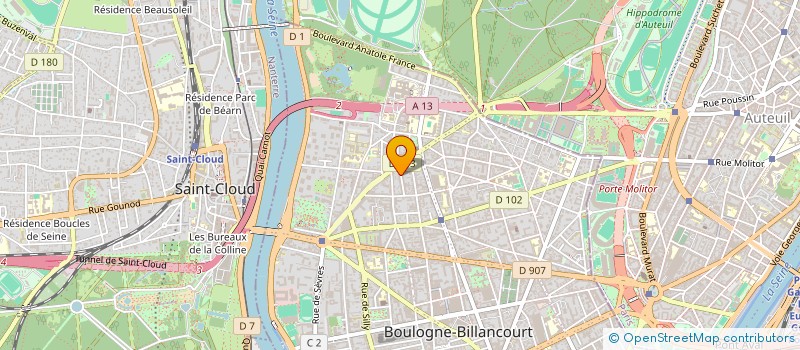localisation de l'entreprise CABINET MASSON DE BERNY  BOULOGNE-BILLANCOURT
