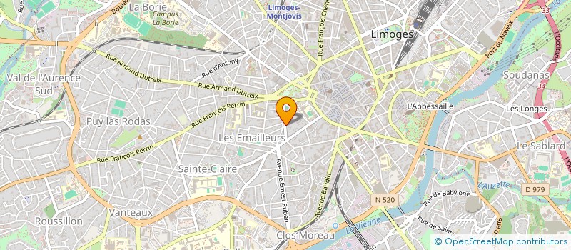 localisation de l'entreprise CABINET MAZABRAUD à LIMOGES