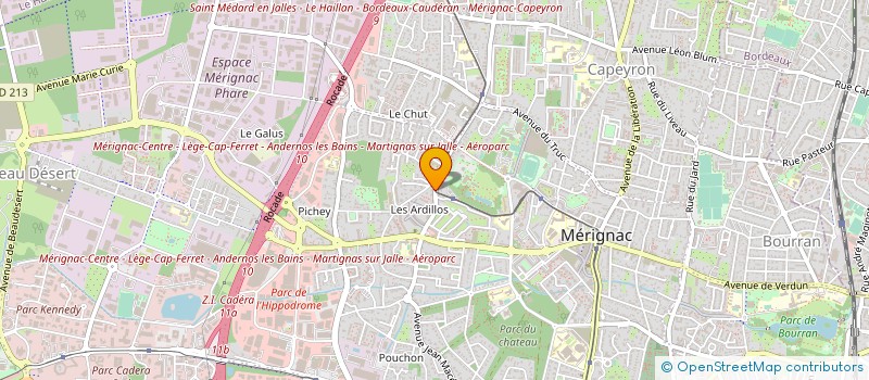 localisation de l'entreprise CABINET MBA à MERIGNAC