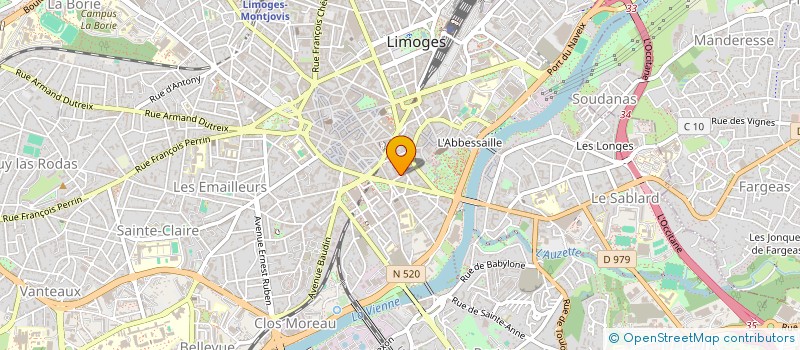 localisation de l'entreprise CABINET MEDICAL BARIAUD A ET M ET BOELY à LIMOGES