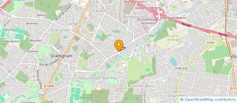 localisation de l'entreprise CABINET MEDICAL BERTAUX BRUNET ROCHE  GRADIGNAN