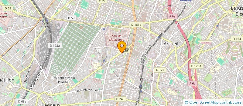 localisation de l'entreprise CABINET MEDICAL BRUNET DODIN à BAGNEUX