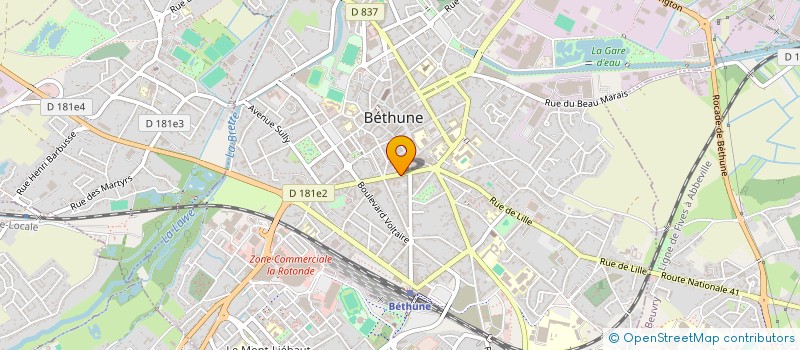 localisation de l'entreprise CABINET MEDICAL CALMETTE à BETHUNE
